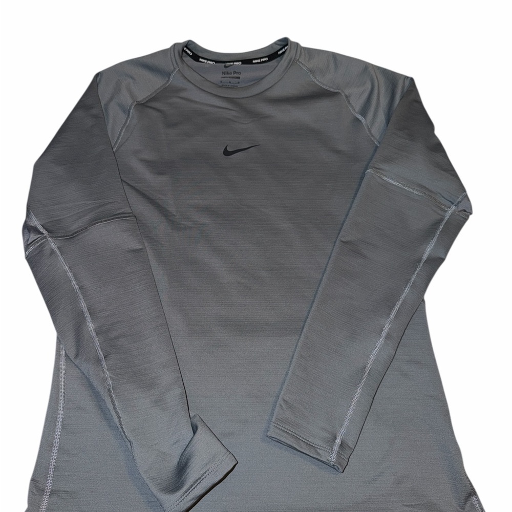 Nike Gray Long Sleeve Performance Shirt
